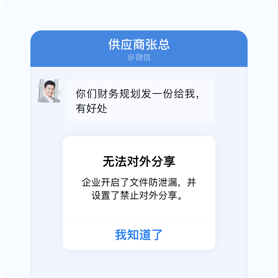 企业微信如何防止员工转发泄露重要文件？如何防止员工对外分享文件？