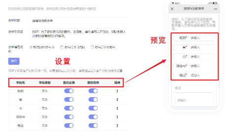 网页客服系统如何设置询前表单