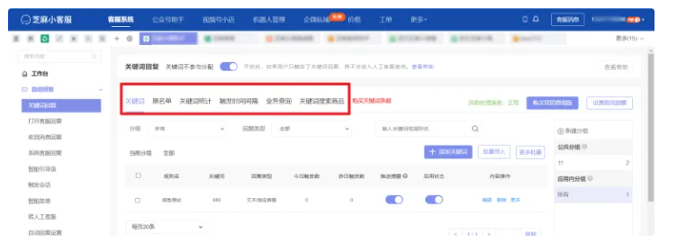 在线客服系统关键词回复怎么设置？