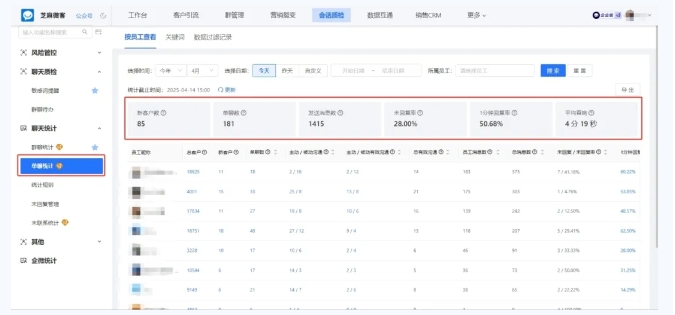 企微聊天统计，90%企业都在用的高效数据管理工具