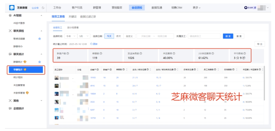 芝麻微客会话存档,拦截虚拟服务行业客户流失的利器