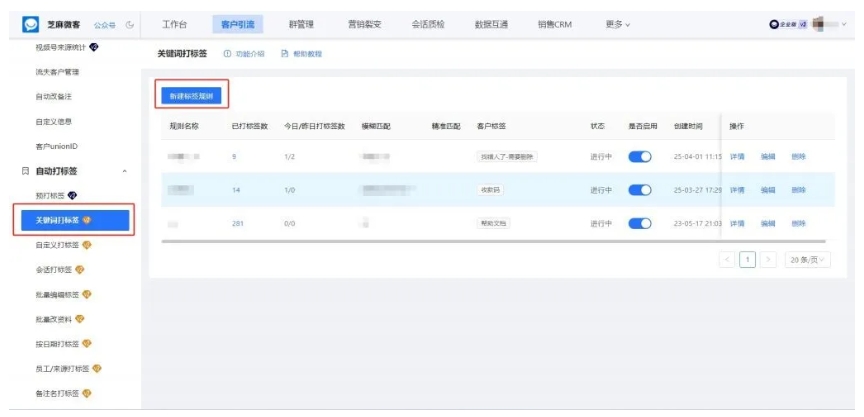  精准用户画像怎么建？企微关键词打标签功能来帮忙