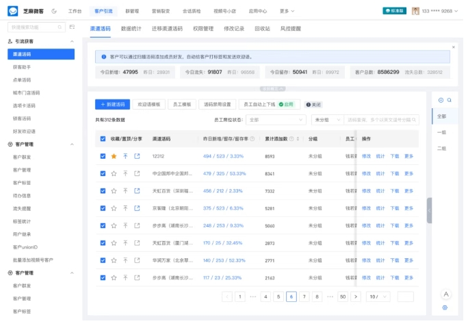 企微渠道活码自动打标签怎么做?芝麻微客帮你精准管客