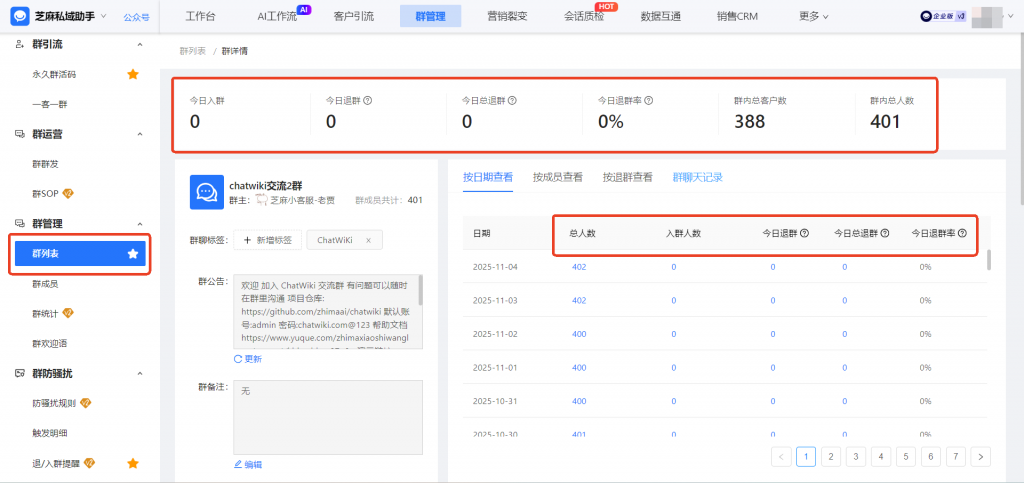 企业微信如何查看群成员列表信息？能快速统计群里人员信息吗？