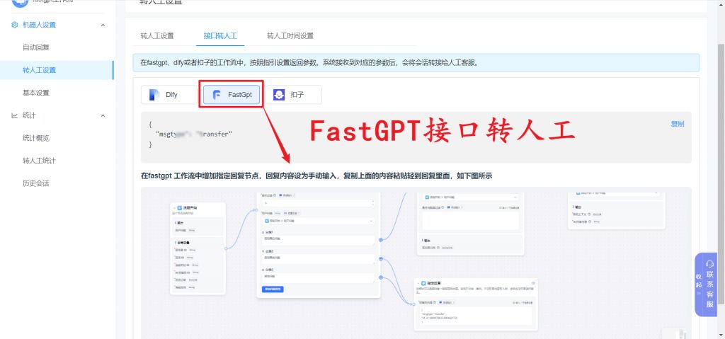 FastGPT可以转人工吗?FastGPT转人工设置教程