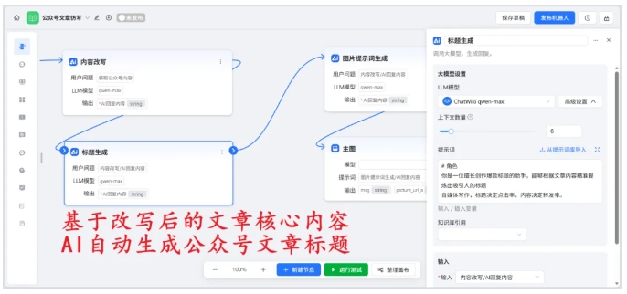 告别手动繁琐操作！ChatWiki公众号创作神器，输入链接自动生成原创推文