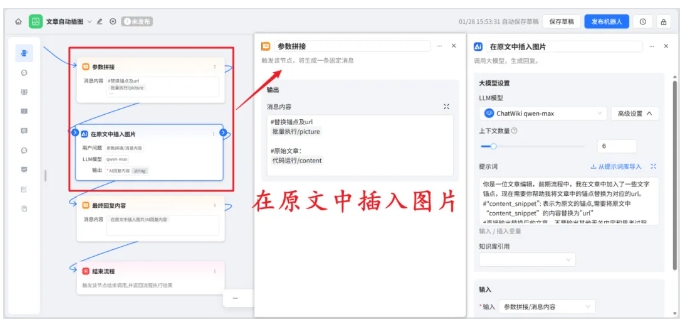 零基础秒会!ChatWiki一键搭建配文生图工作流,插图自动嵌入超省心