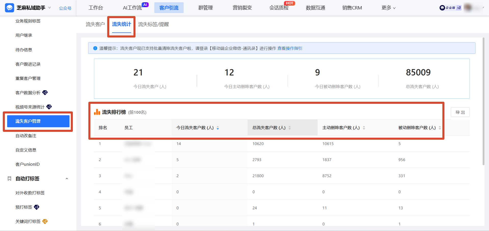 医美私域流失率高达 42%!教你用企微【客户流失提醒】,减少客源损耗